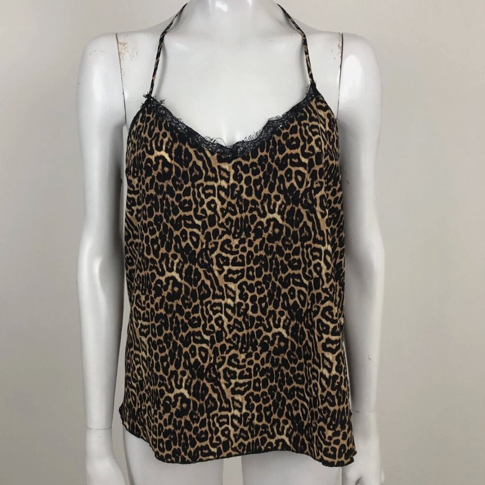 Jessica Simpson Cheetah Lace Trim Tank - Size XL